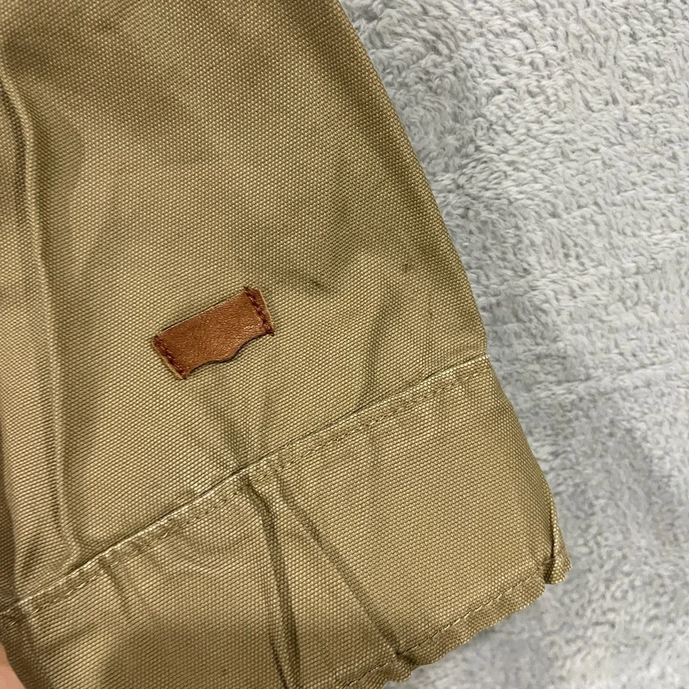 Levi's Jacket Mens‎ Large Canvas Hooded Full Zip Military Field Coat Pockets